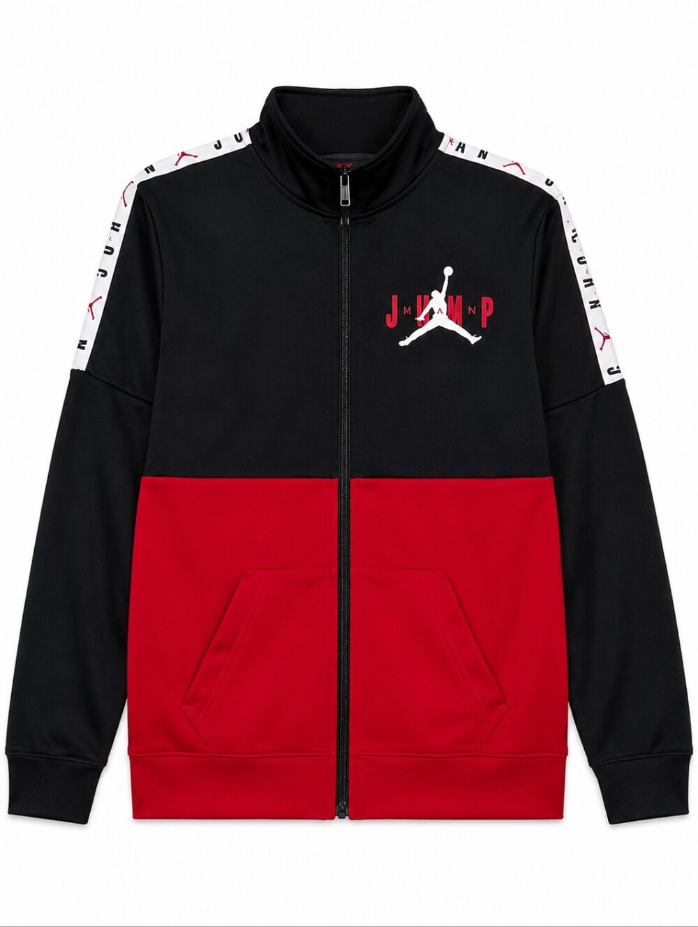 Jordan Boys Jumpman Full Zip Track Jacket Black Red Size XL 13-15